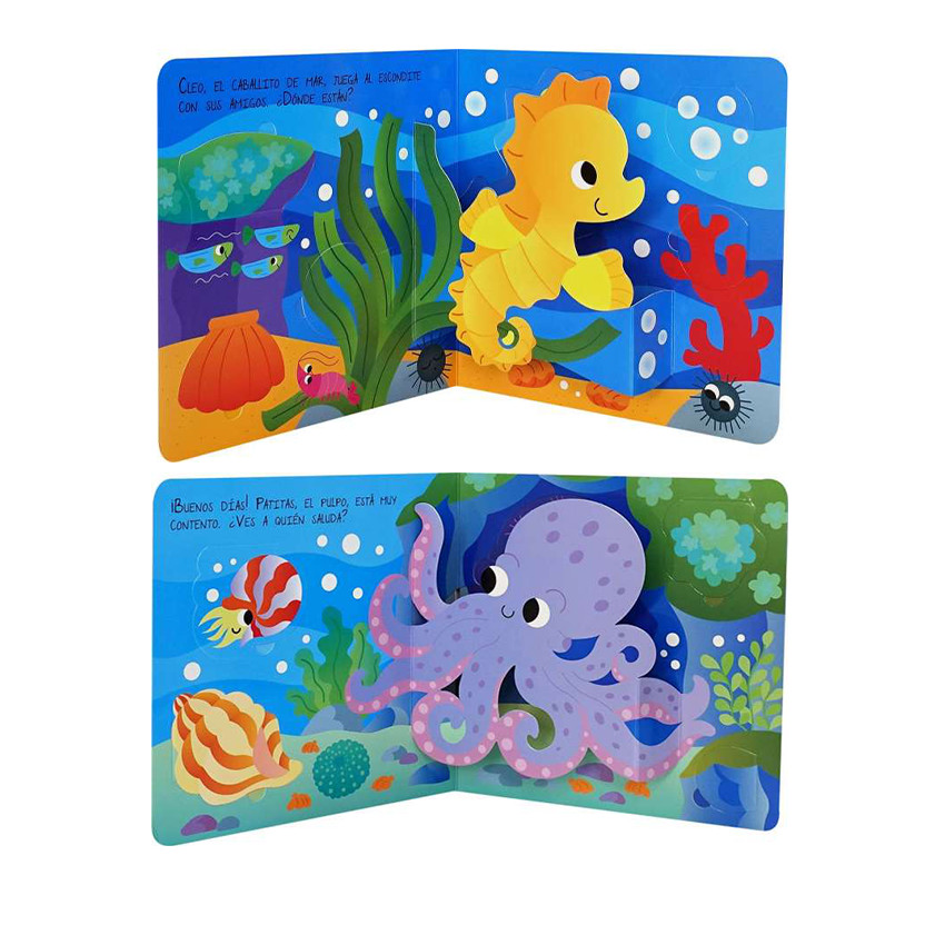 Cuento Animales del mar colección Despliega y descubre +3 años 