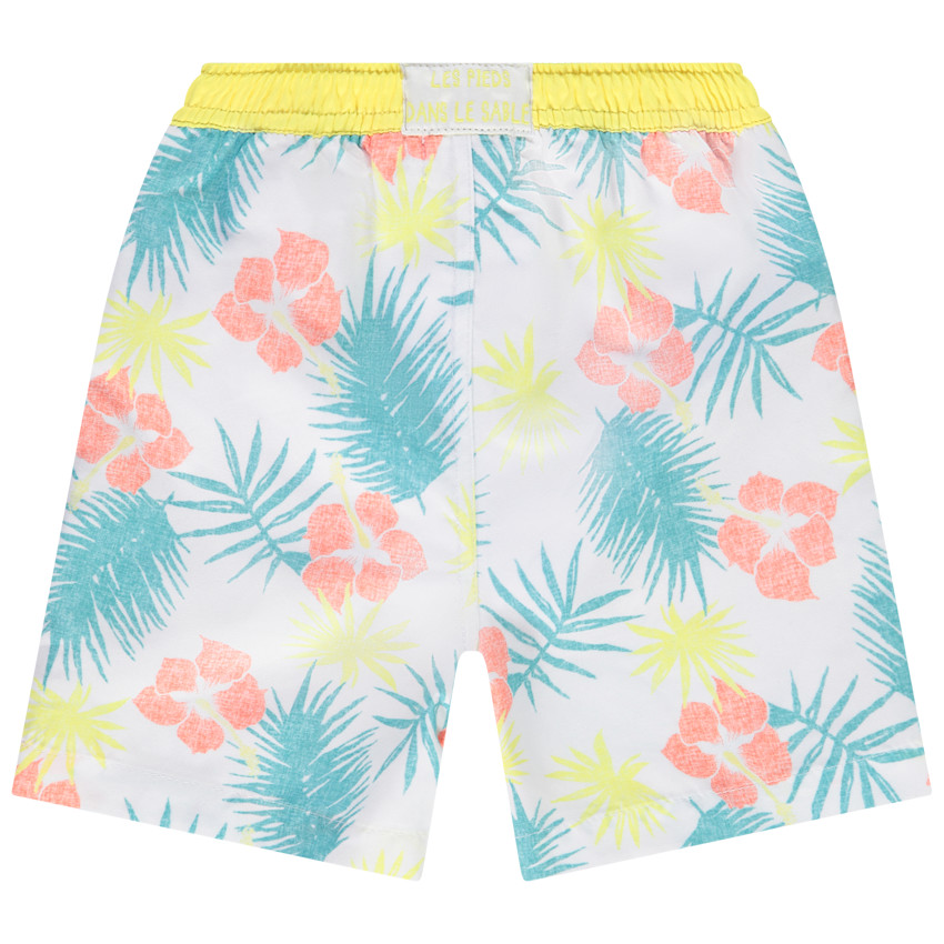 Short de baño de microfibra estampado hibisco para bebé niño 