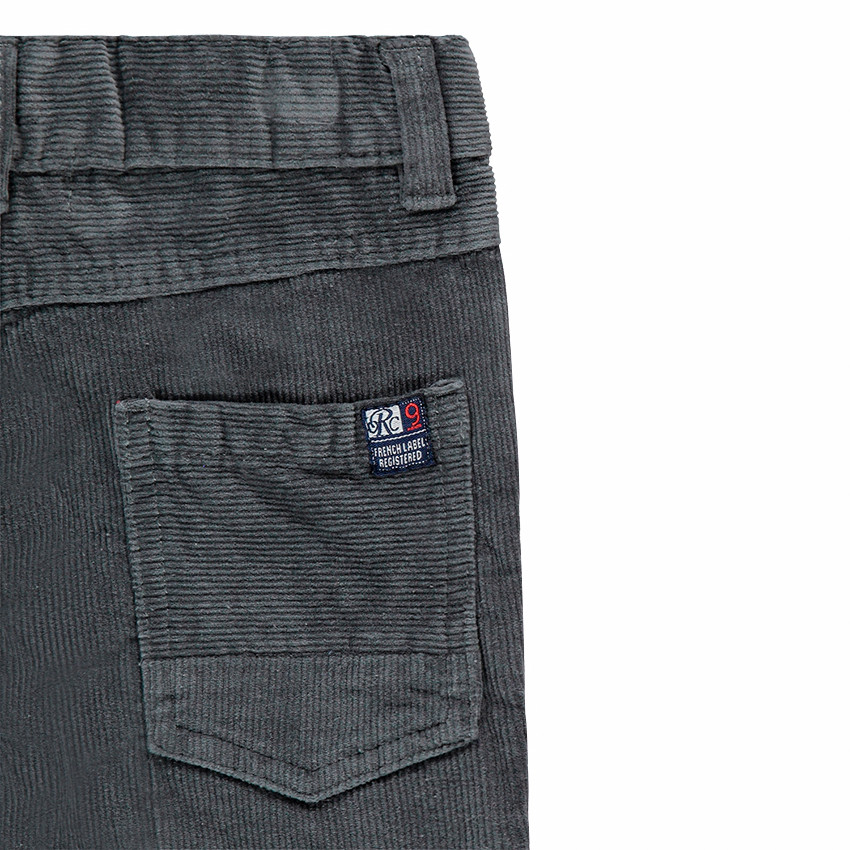 Pantalón de pana fina gris 