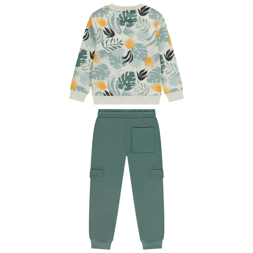 Conjunto de jogging de felpa con estampado de hojas para niño  Additional Conjunto de jogging de felpa con estampado de hojas para niño
