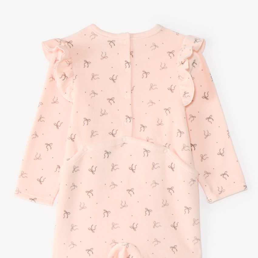 Lote de 3 pijamas de terciopelo para niña con diseño fantasía (acabado diferente según la edad) 