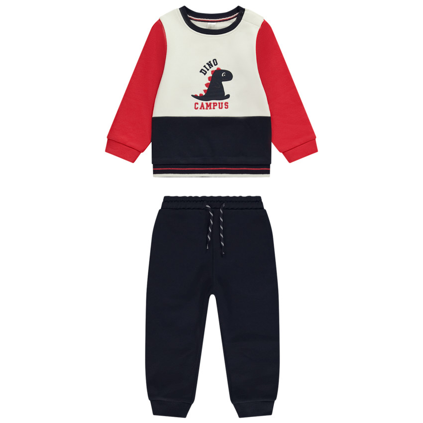 Conjunto de felpa con estampado de dinosaurio para bebé niño 