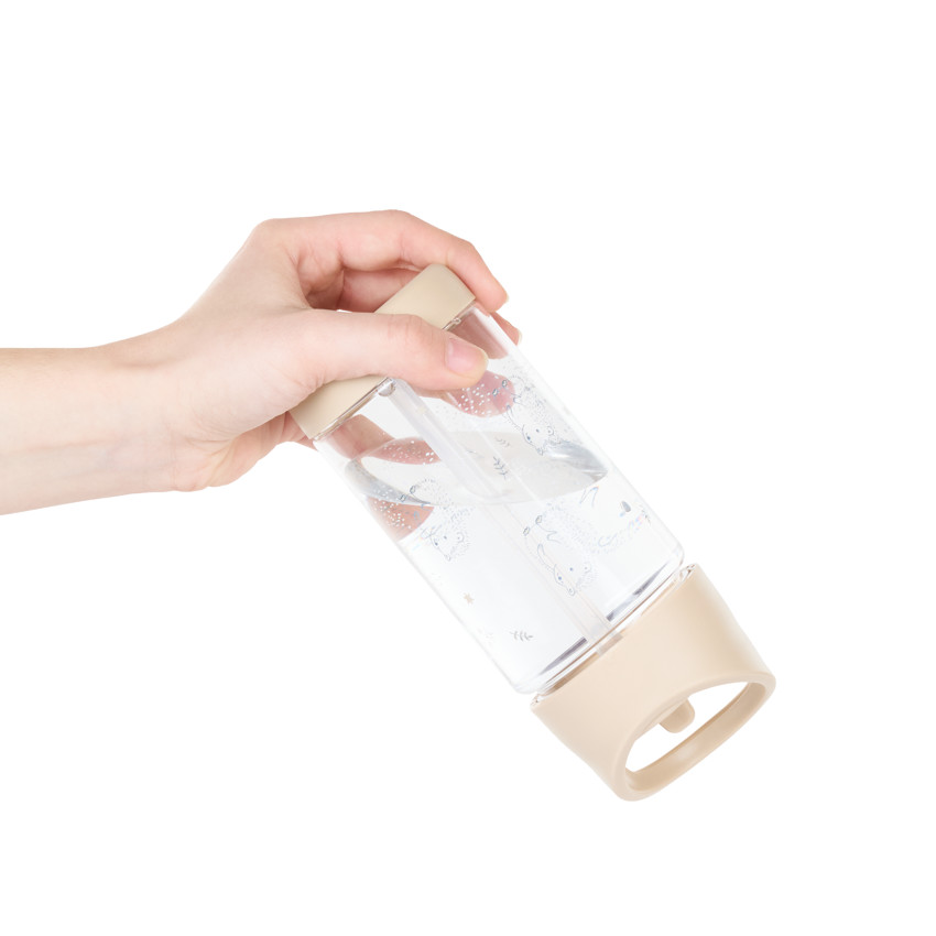 Botella de agua erizo con pajita retráctil - 400 ml 