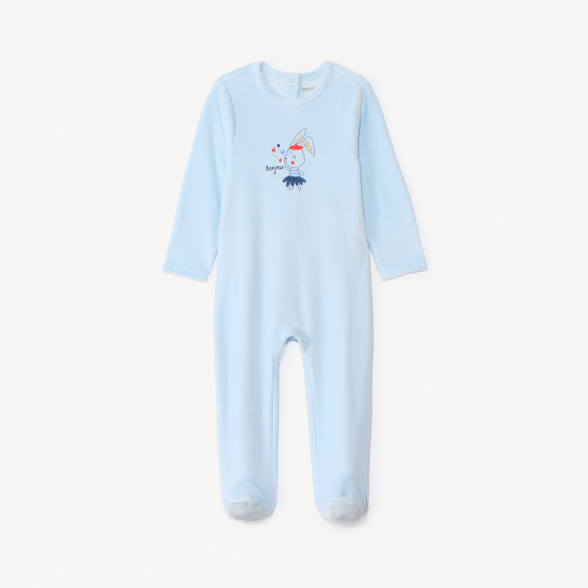 Lot de 3 dors-bien en velours pour bébé fille avec ouvertures différentes selon l'âge 