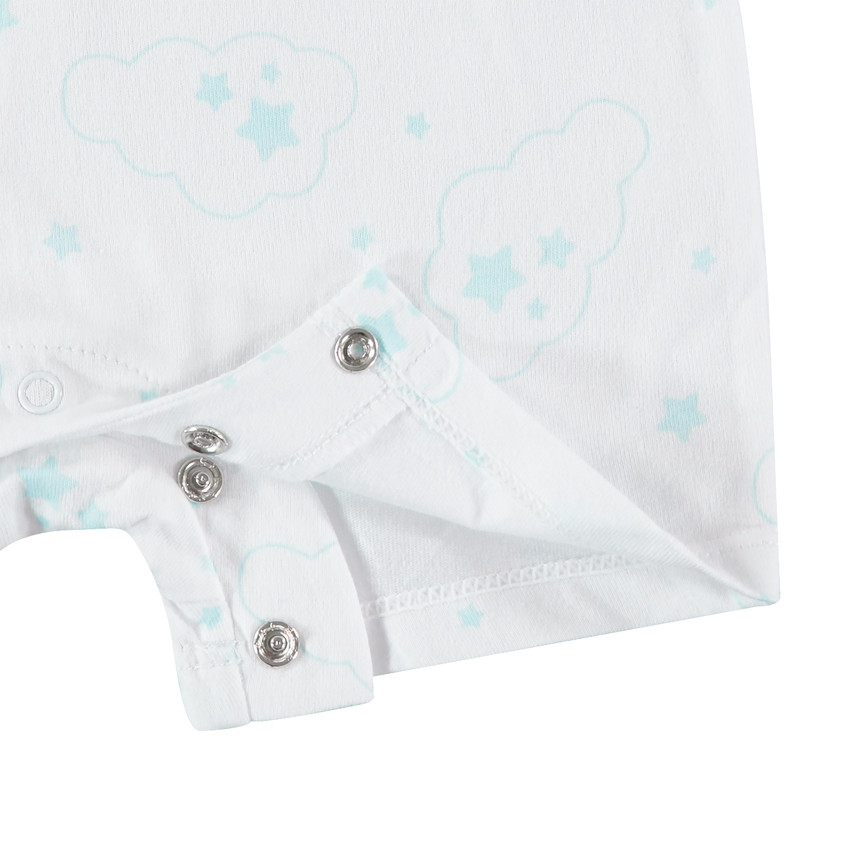 Pelele corto de algodón con estampado de estrellas 