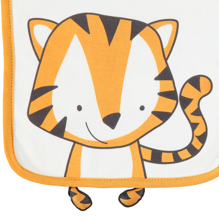 Juego de 2 baberos anudables con estampado de fantasía/liso 