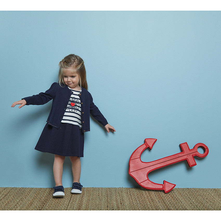 Vestido manga corta efecto 2 en 1 