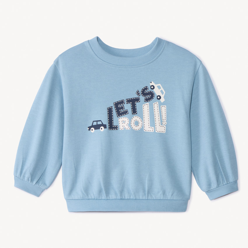 Sudadera oversize de felpa estampada para bebé niño 