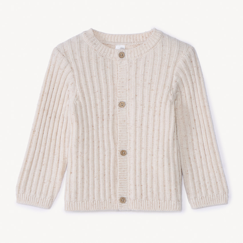 Chaleco de punto acanalado efecto neps para bebé 