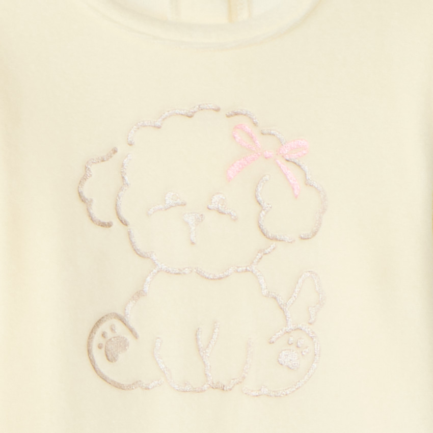 Conjunto de pijama de terciopelo de 2 piezas para bebé niña con estampado divertido. 