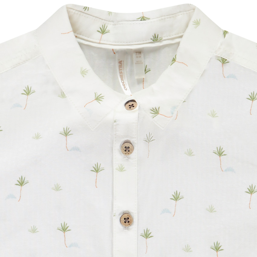 Camiseta de manga corta de voile con estampado para bebé niño 