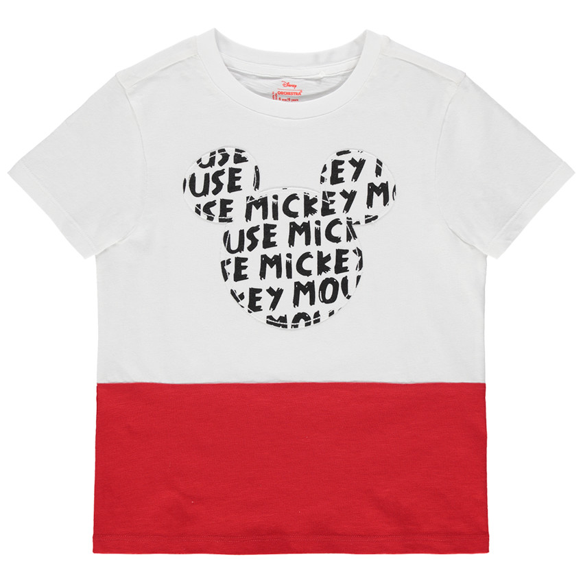camiseta bicolor algodón bio Mickey Disney   