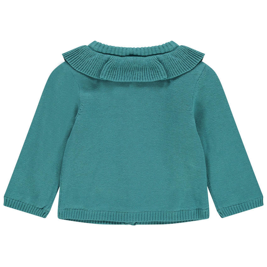 Gilet en maille à col volanté et étoiles patchées 