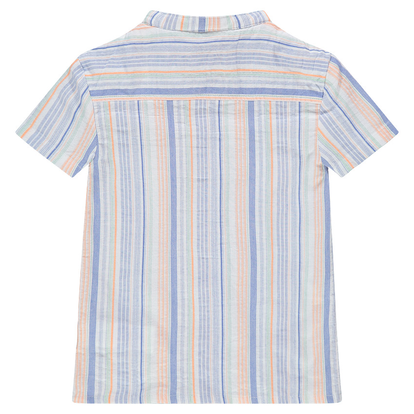 Camisa de algodón de rayas all over y parches Smiley  Additional Camisa de algodón de rayas all over y parches Smiley