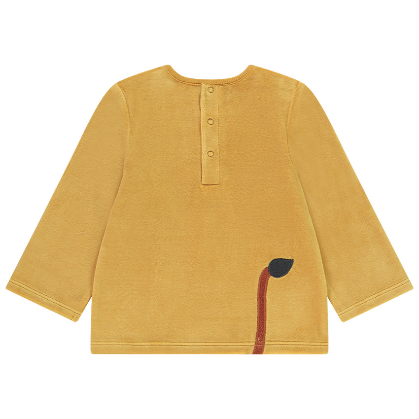 Pijama de 2 piezas de felpa con león divertido para bebé niño con acabados variados según la edad 