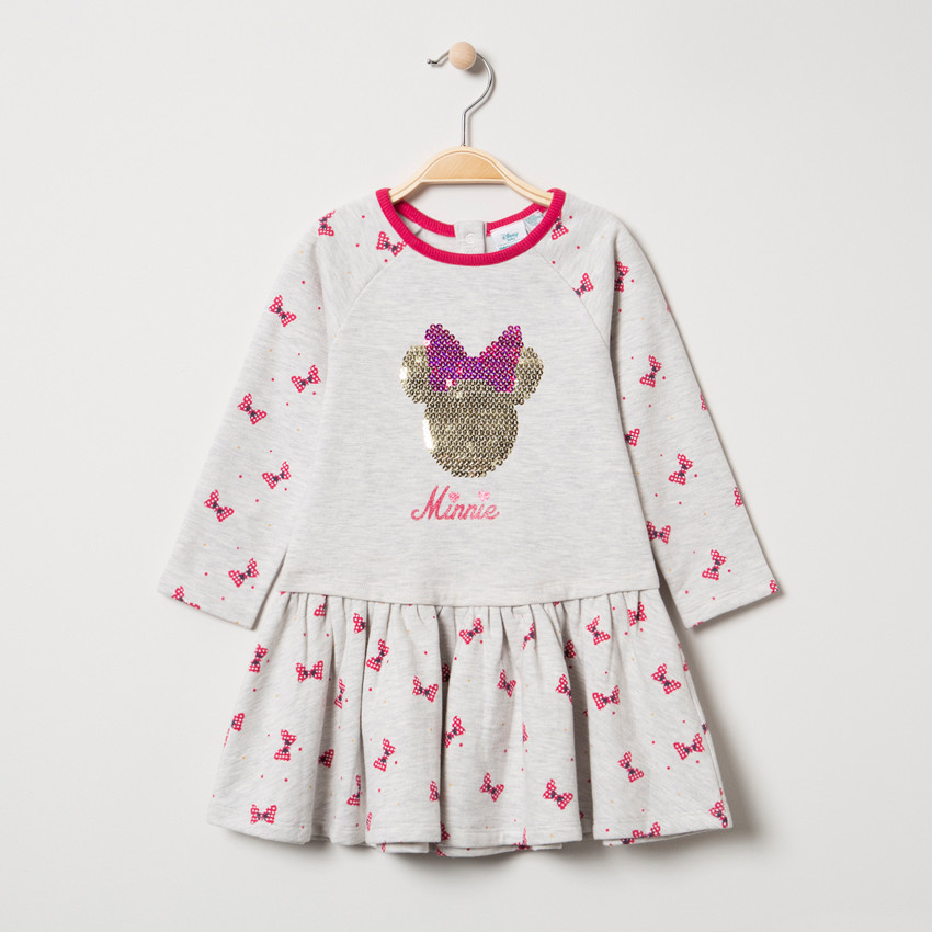 Vestido de manga larga con lazos estampados y Minnie Disney de lentejuelas  Additional Vestido de manga larga con lazos estampados y Minnie Disney de lentejuelas