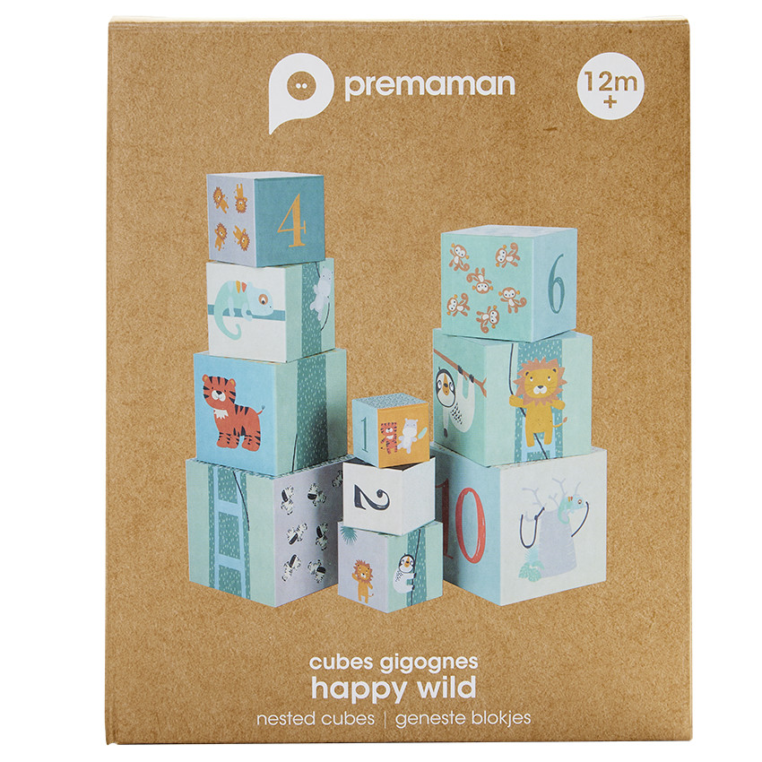 Lote de 10 cubos apilables - Happy wild 