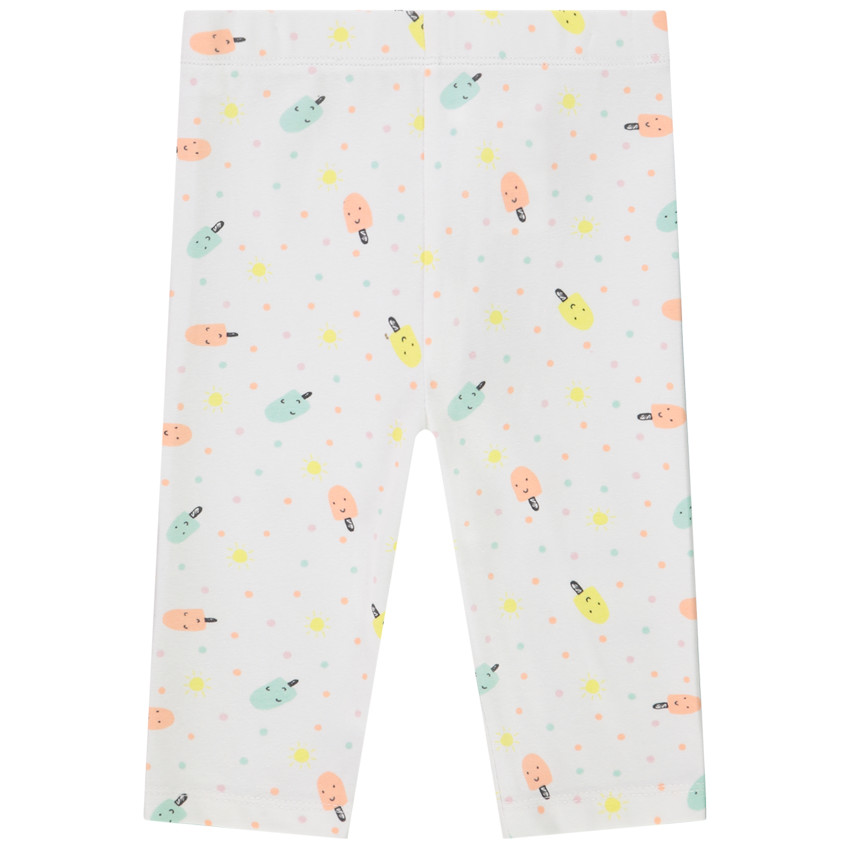 Pantalón pirata de punto con estampado fantasía para bebé niña 