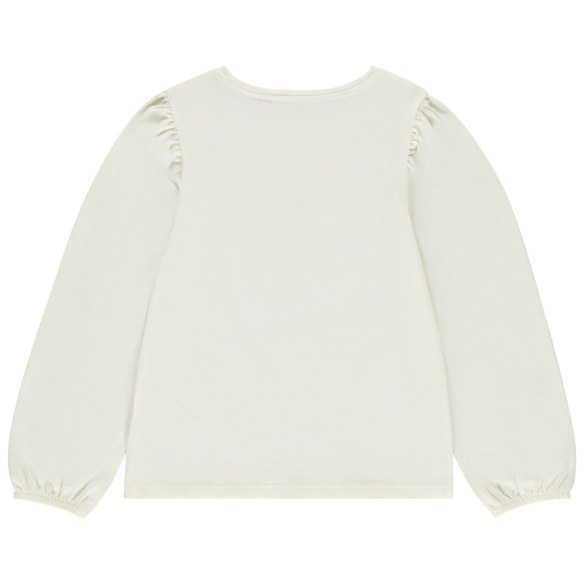 Camiseta de manga larga con mariposa de cording para niña 