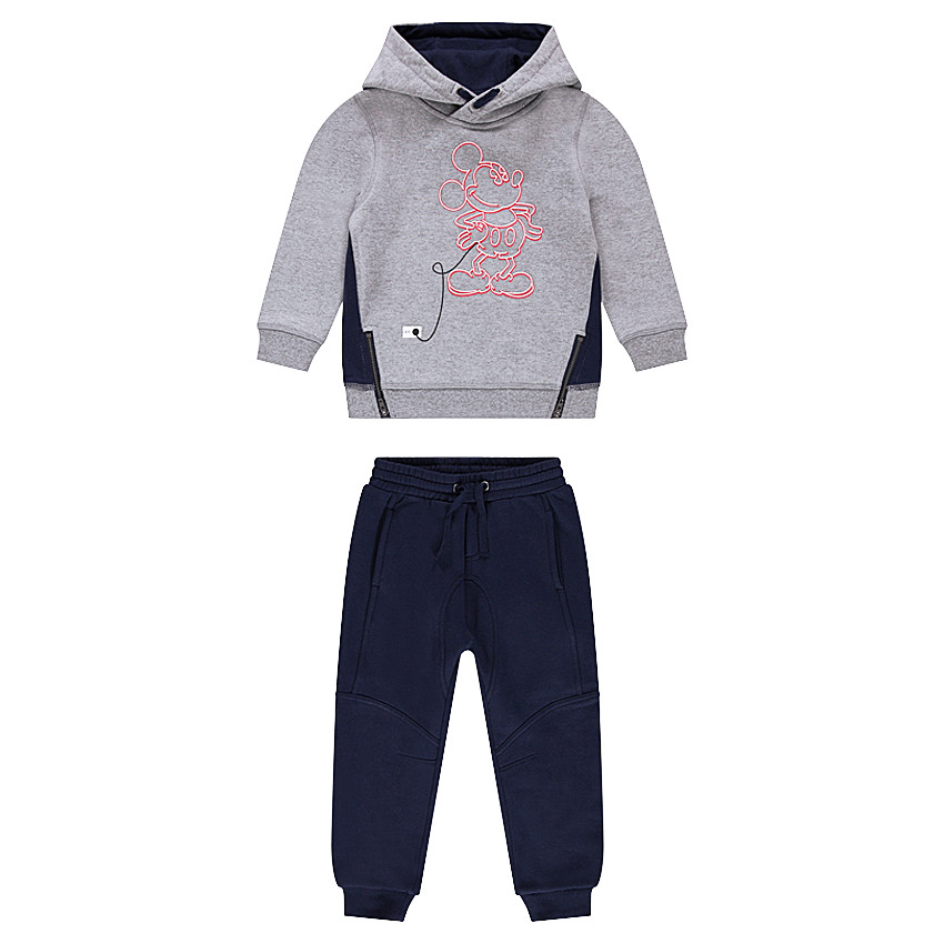 Chándal de felpa con estampado de ©Disney Mickey y cremalleras d adorno 