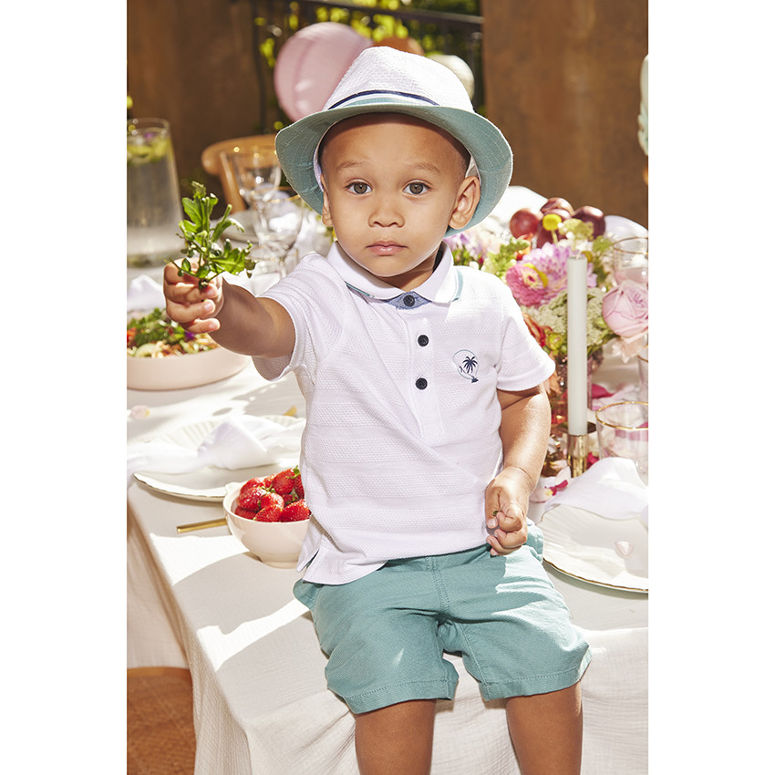 Sombrero bicolor - "My Palm Garden" 