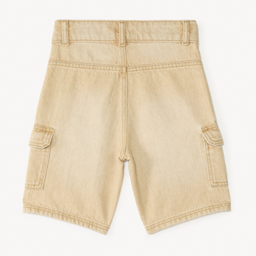 Bermudas estilo cargo de denim para niño 