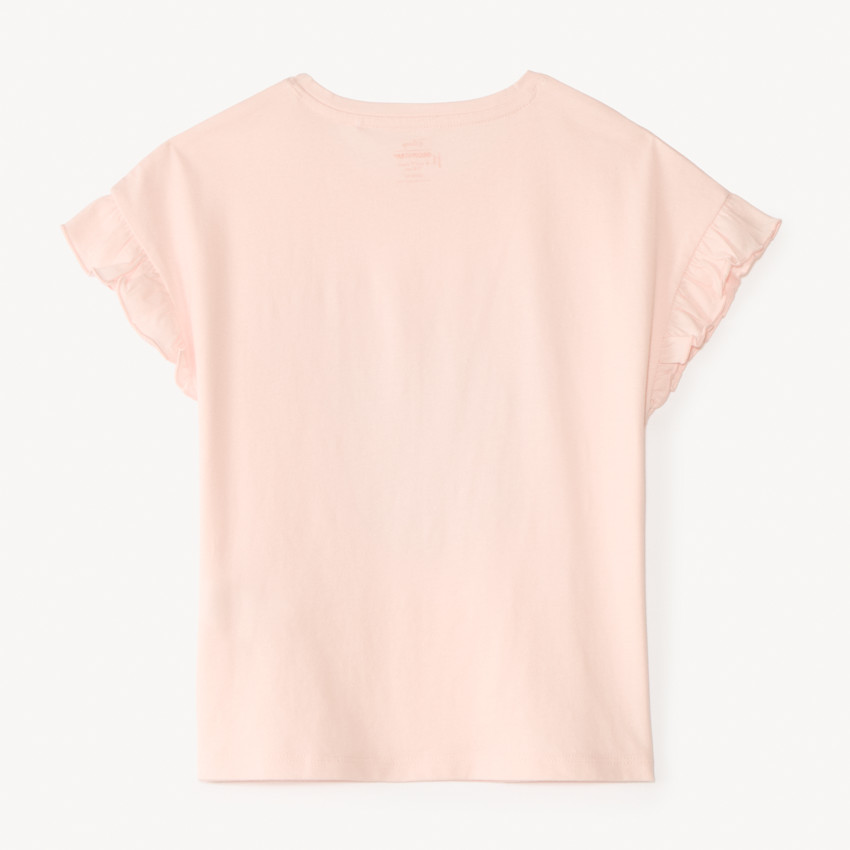Camiseta de manga corta con volantes y estampado lenticular de Minnie Disney para niña 