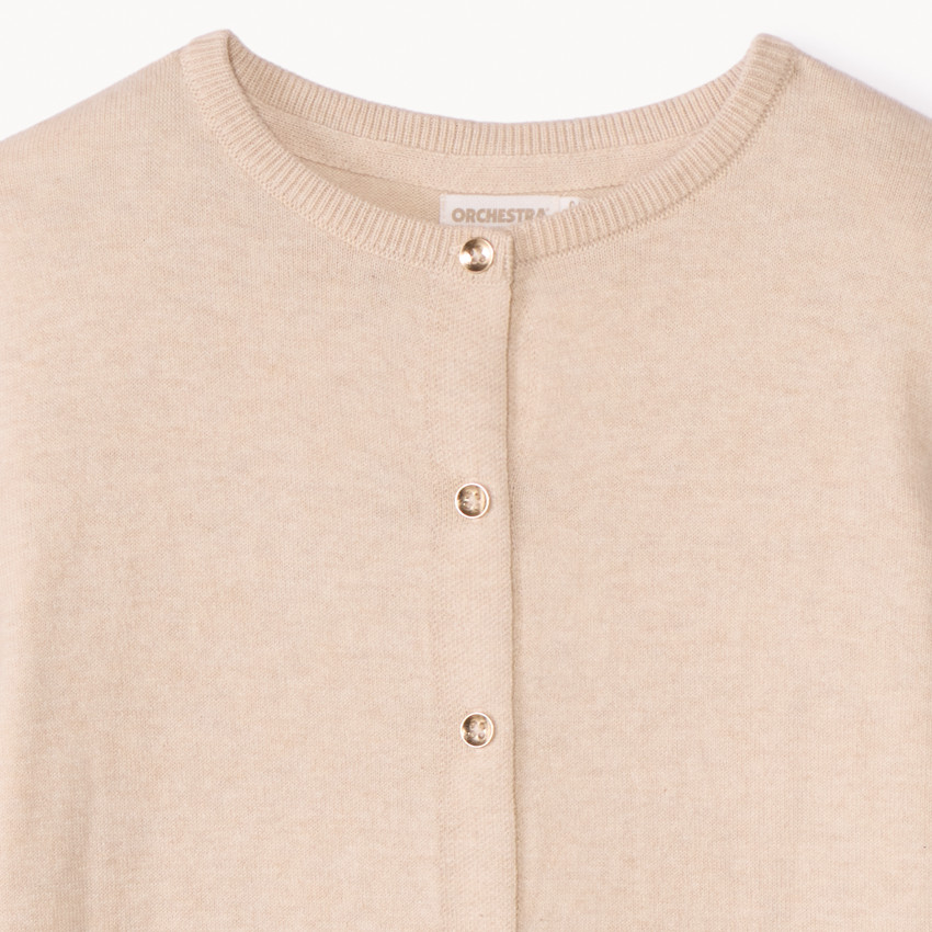 Chaleco de punto liso para niña 