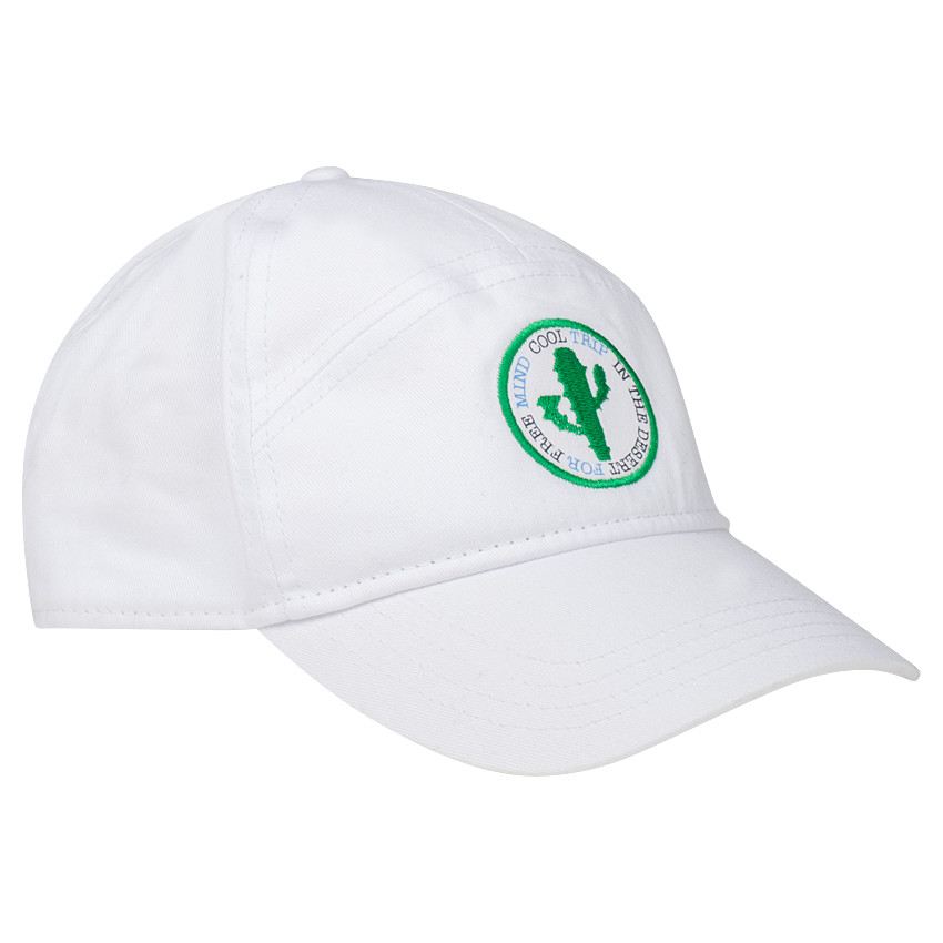 Visera de sarga con insignia de cactus bordada 