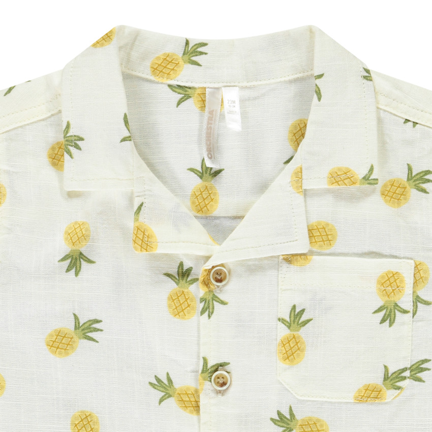 Camisa de manga corta estampada de piñas para bebé niño 