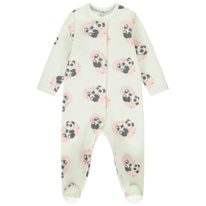 Pelele de terciopelo y sherpa con estampado fantasía para bebé niña  Additional Pelele de terciopelo y sherpa con estampado fantasía para bebé niña