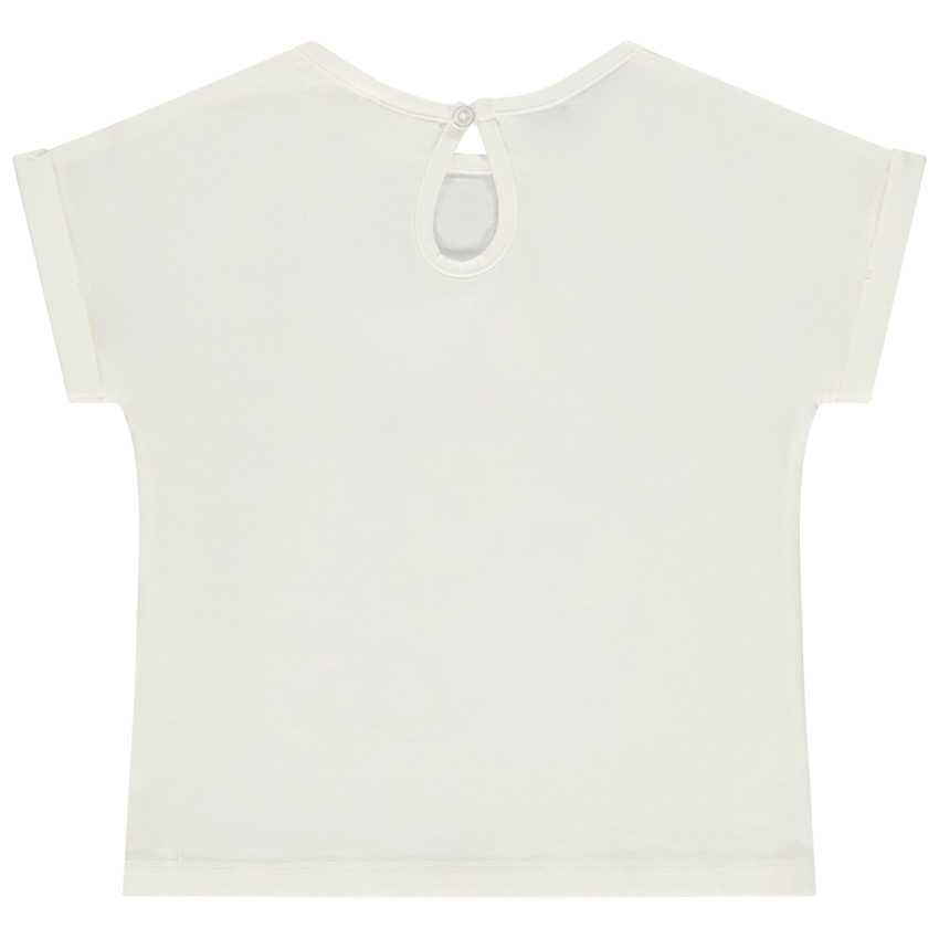 Camiseta de manga corta con estampado de jirafa para bebé niña 