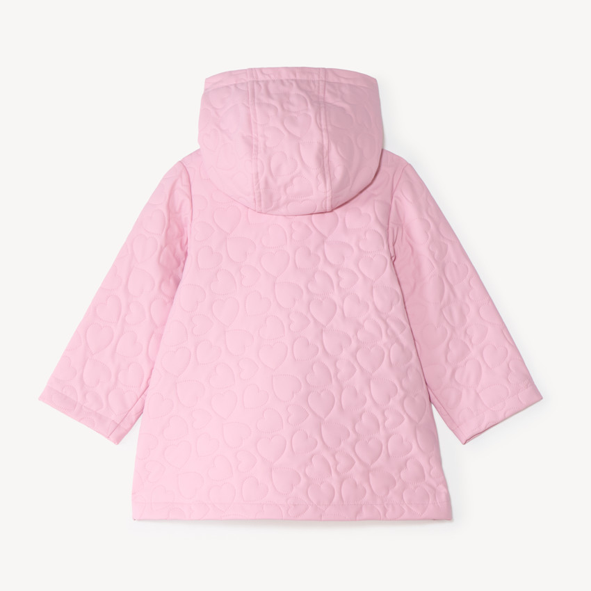 Parka de bebé niña acolchada con corazones 