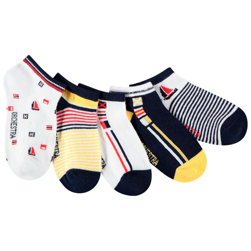 Pack 5 pares calcetines cortos motivos marineros  Additional Pack 5 pares calcetines cortos motivos marineros