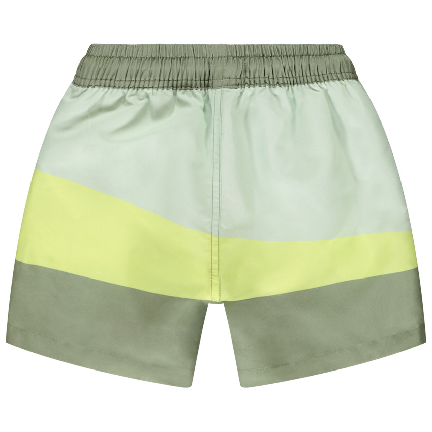 Bañador efecto colorblock con estampado para niño 