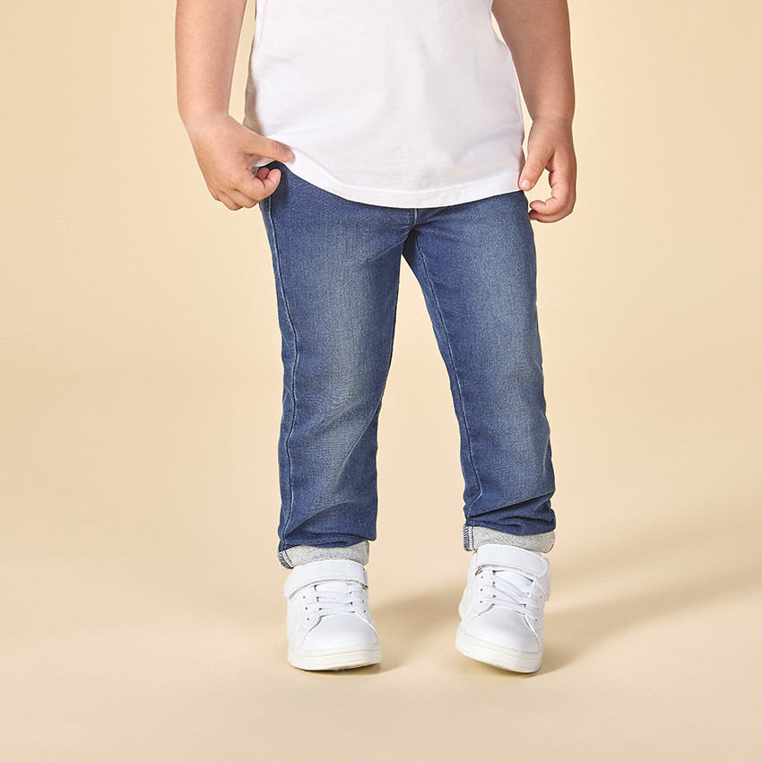 Jeans slim con bolsillos en forma de gato para bebé niña 