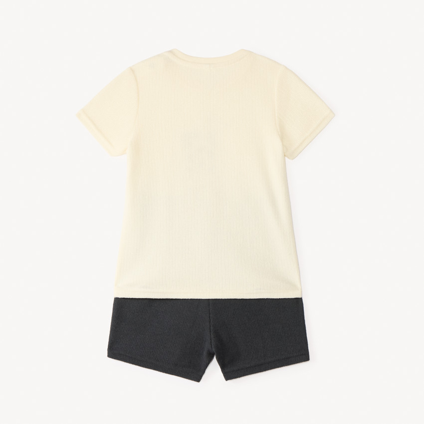 Conjunto corto de camiseta + pantalón corto de punto para bebé niño 