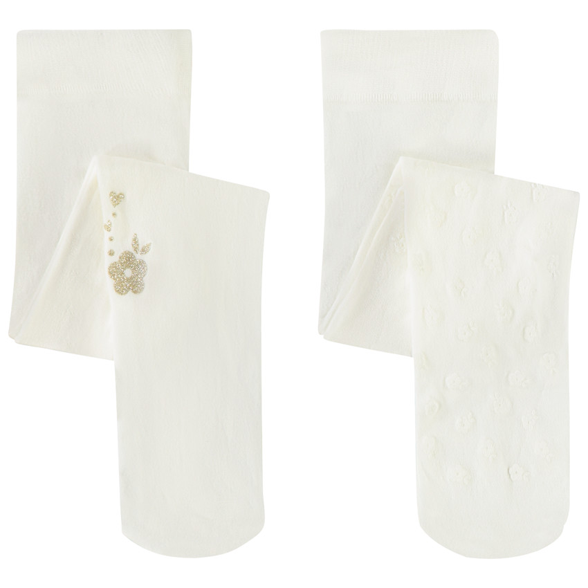 Pack de 2 pares de medias finas con diseño para bebé niña 