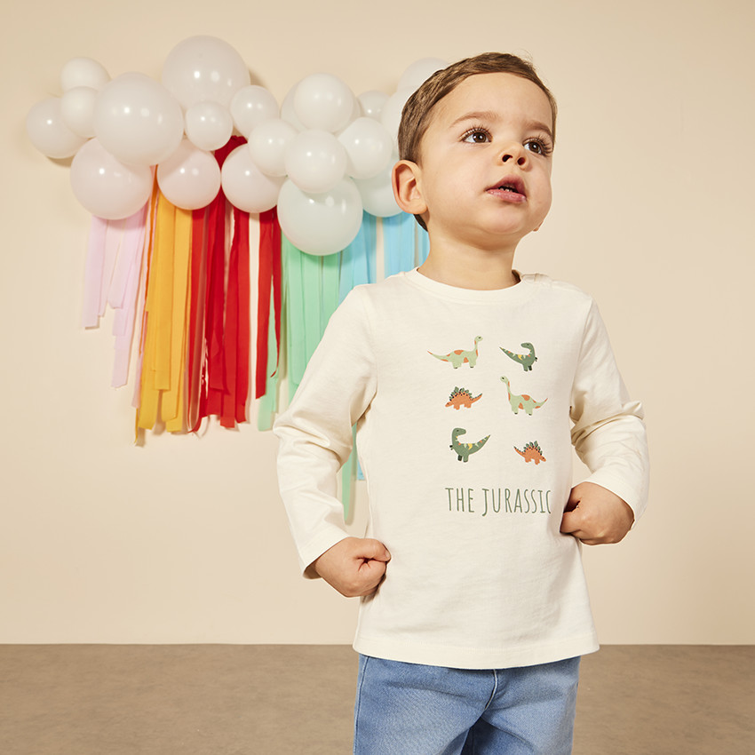 Pantalón recto con cintura elástica para bebé niño 