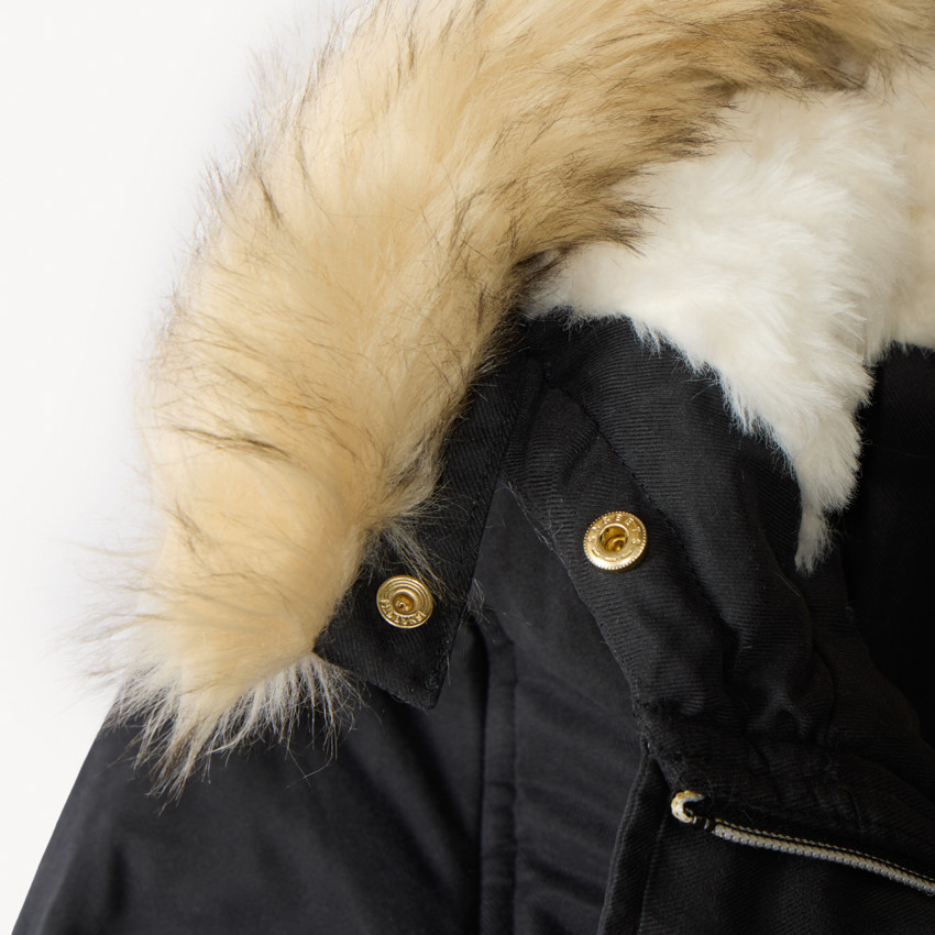 Parka impermeable forrada con capucha y efecto de piel de pelo para niña  Additional Parka impermeable forrada con capucha y efecto de piel de pelo para niña