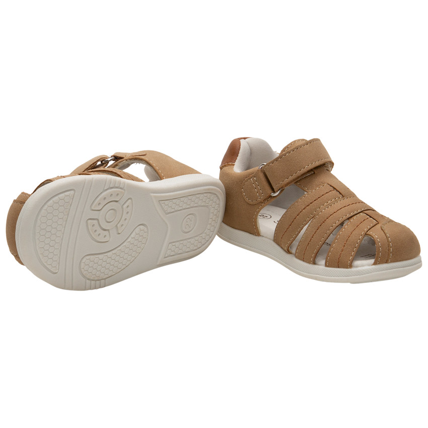 Sandalias efecto piel vuelta con punta cerrada 