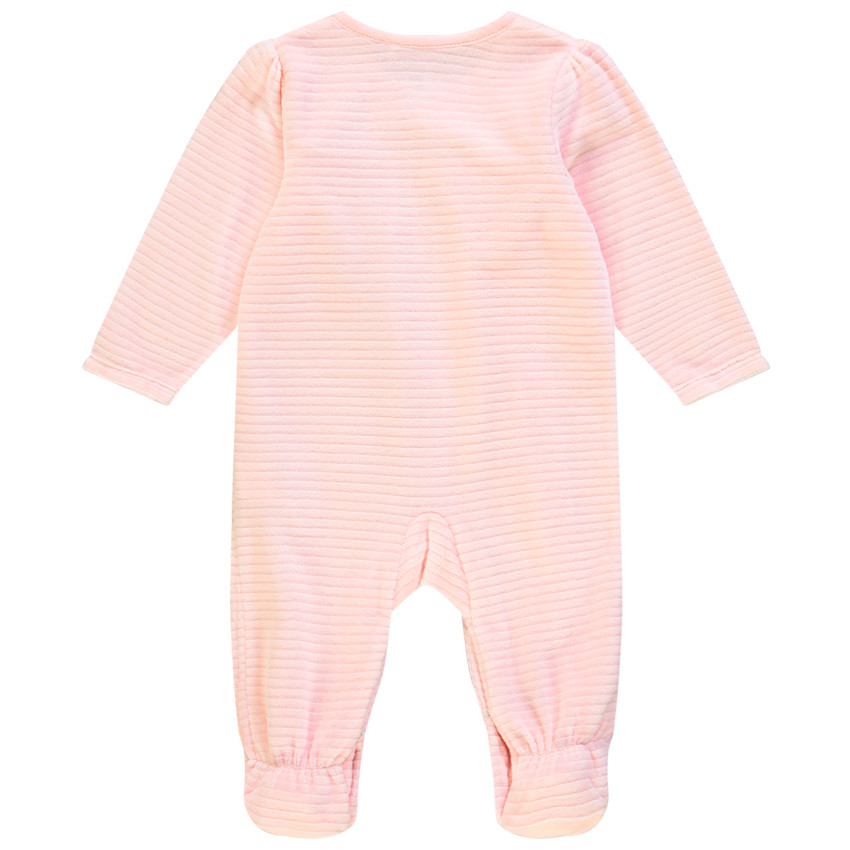 Pelele rosa de terciopelo 