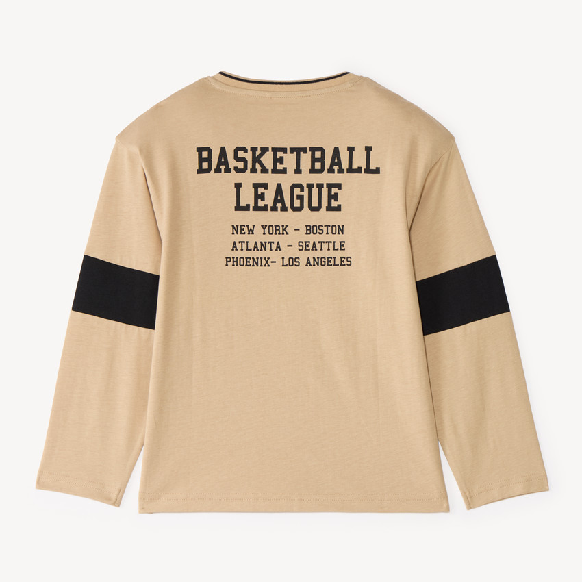 Camiseta de niño de manga larga con estampado deportivo 