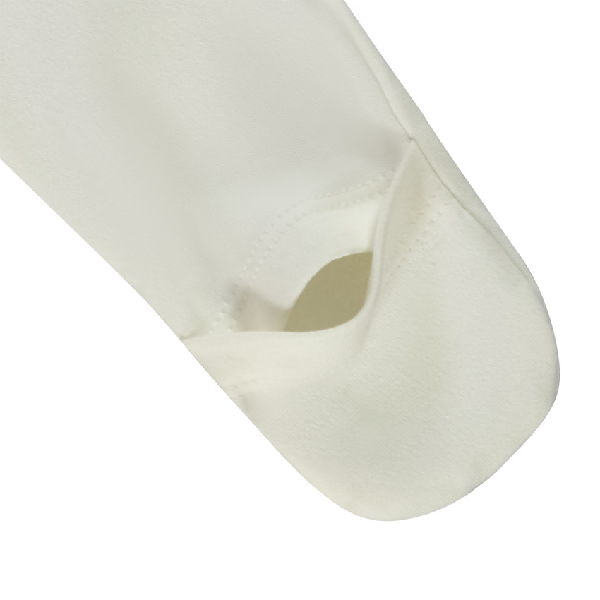 Pelele de punto de jersey con manoplas retráctiles para bebé 