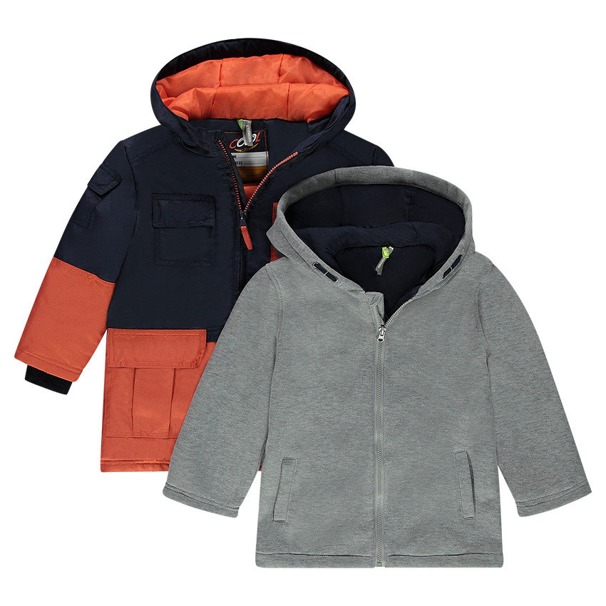 Anorak 2 en 1 con chaqueta con capucha extraíble 