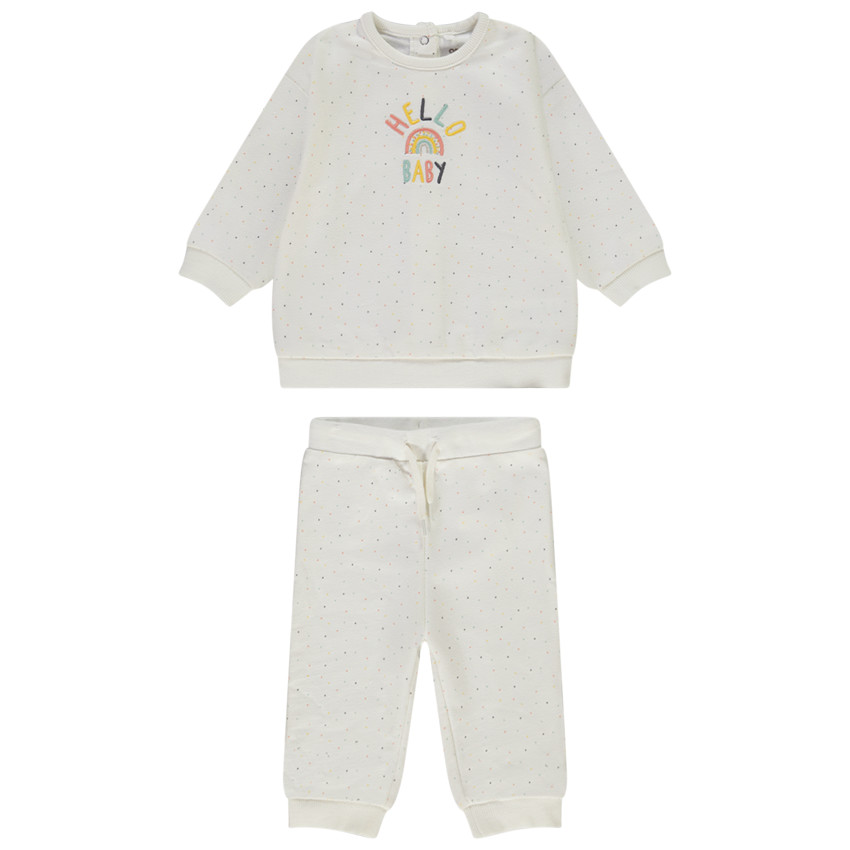 Conjunto 2 piezas estampado de lunares multicolores para bebé 