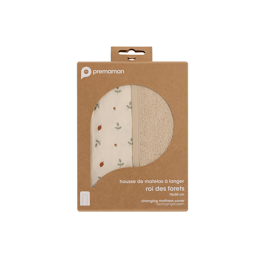 Funda de colchón cambiador estampada Rey de los Bosques beige  Additional Funda de colchón cambiador estampada Rey de los Bosques beige