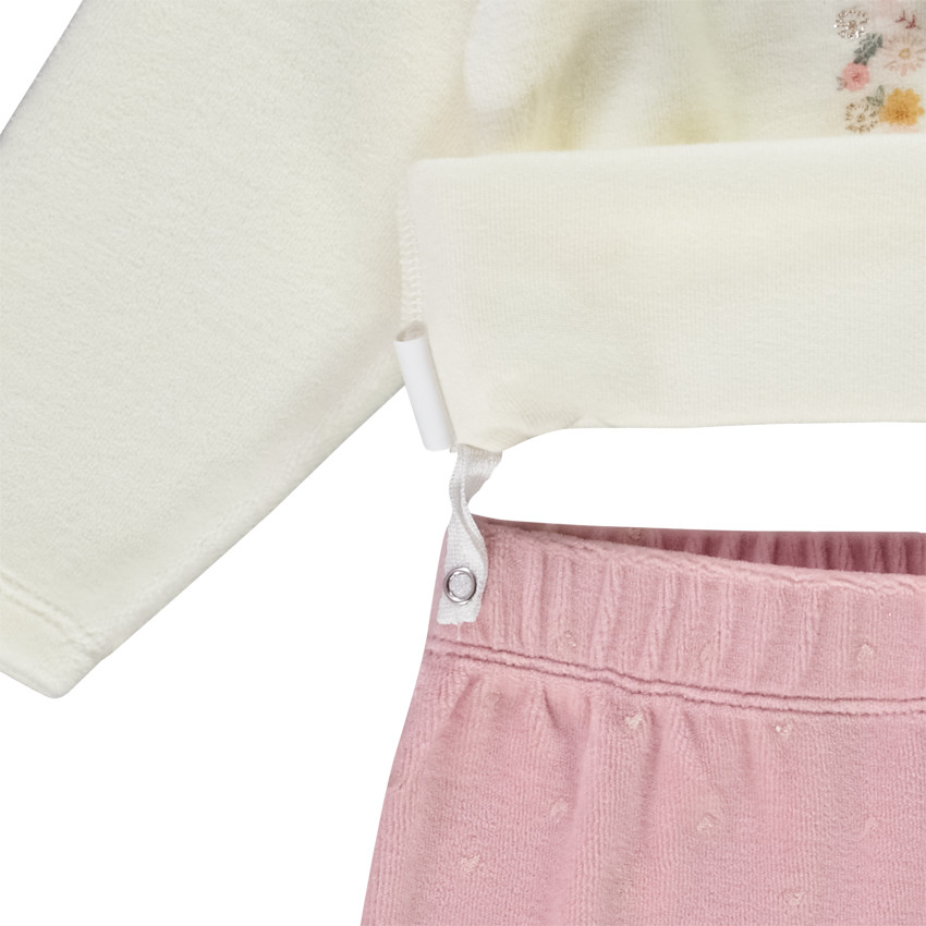 Pijama de 2 piezas de terciopelo para bebé niña 