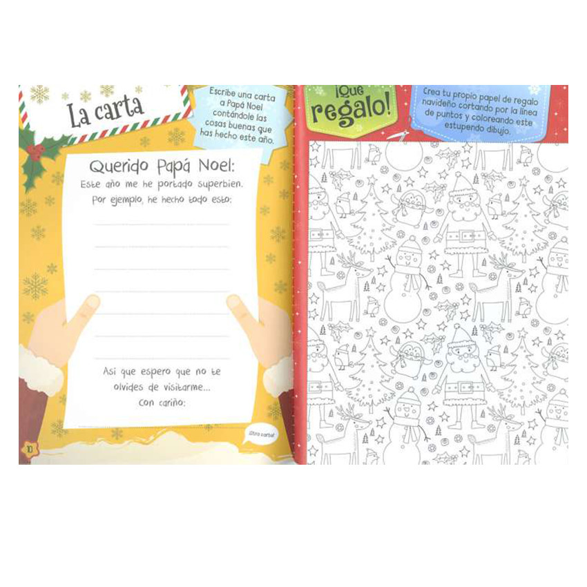 Libro de actividades y manualidades Feliz Navidad +4años 