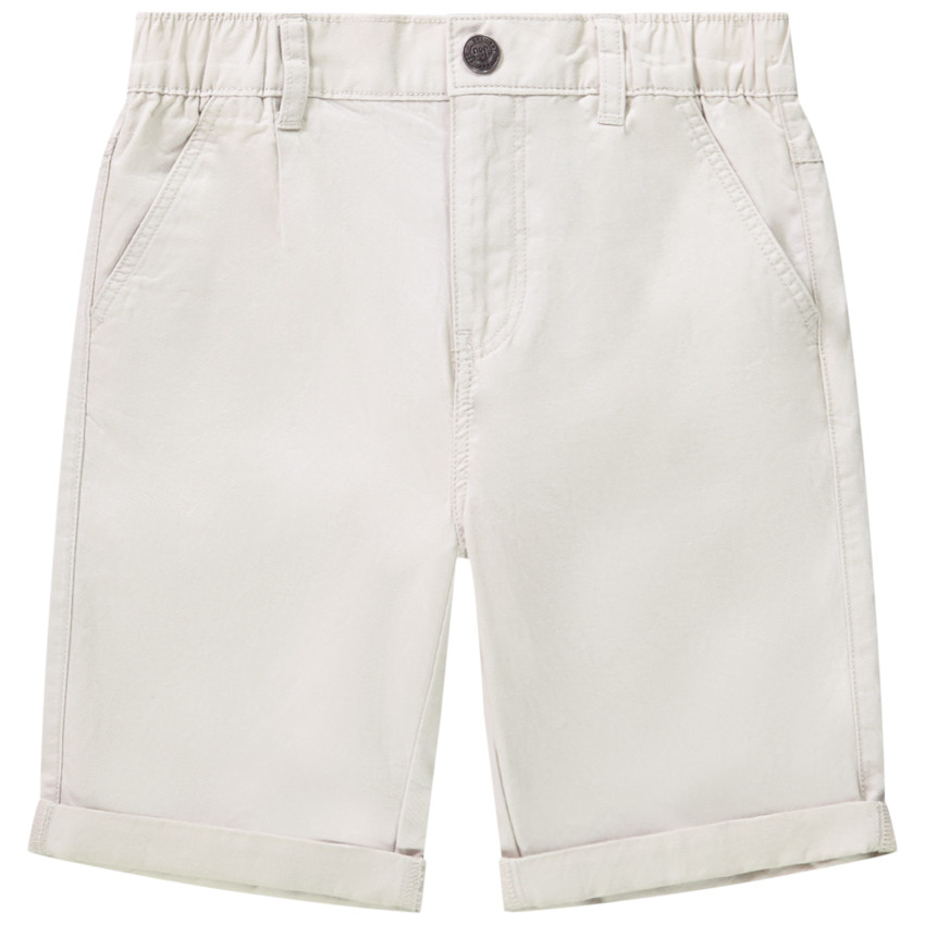 Bermudas lisas de tela niño 